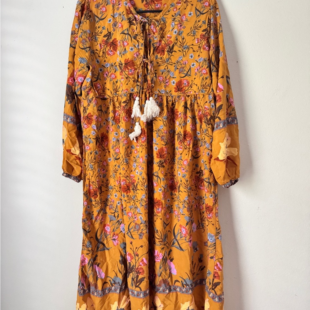 Floral Mustard Dress